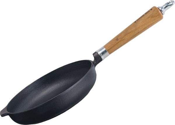 Ronneby Bruk Maestro Gusseisen Bratpfanne hoch mit Eichenholzgriff