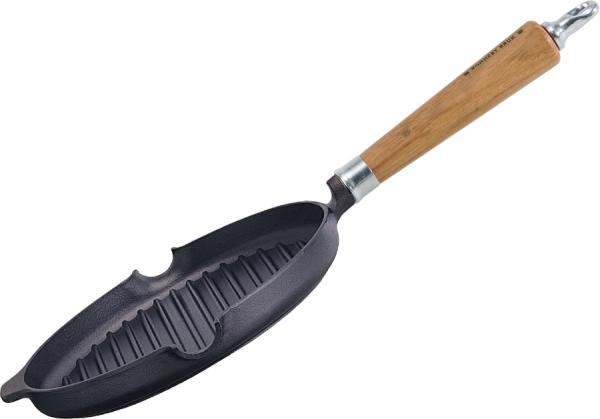 Ronneby Bruk Maestro Gusseisen Grillpfanne mit Eichenholzgriff