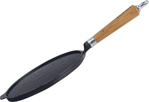 Ronneby Bruk Maestro Gusseisen Crépe-Pfanne 24cm mit Eichenholzgriff