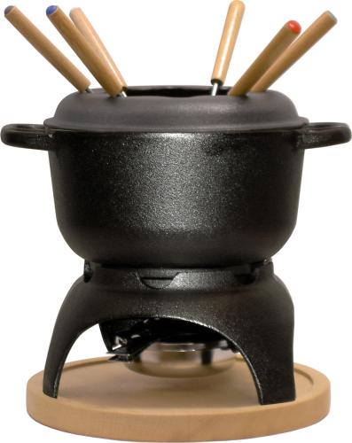 Ronneby Bruk Maestro Gusseisen Fondue-Set 18cm mit 6 Fondue-Gabeln