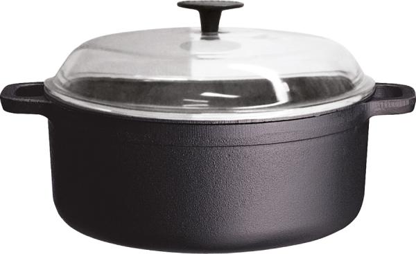 Ronneby Bruk Gusseisen Bistro Kochtopf mit Glasdeckel